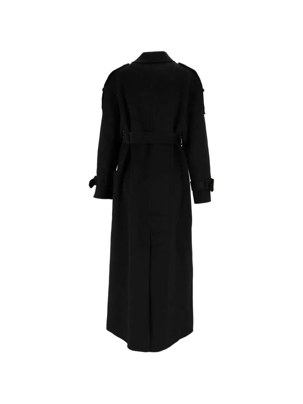 Elisabetta Franchi double-breasted belted coat Zwart