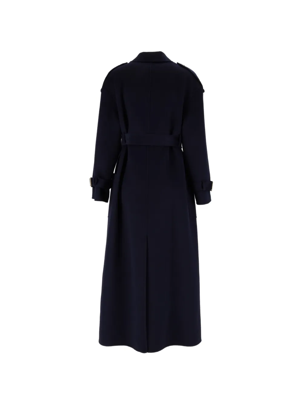 Elisabetta Franchi double-breasted belted coat Blauw