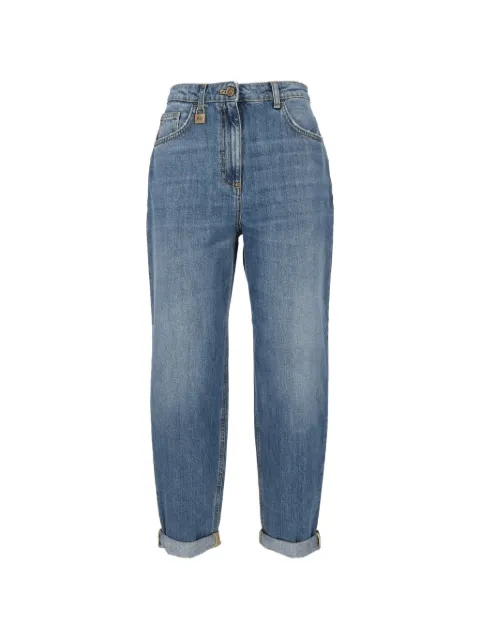 Elisabetta Franchi jeans con placa del logo y dobladillo vuelto