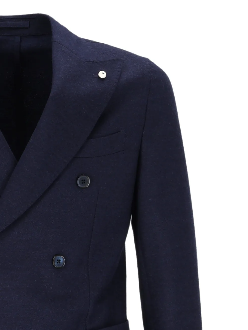 BRANDO double-breasted peak-lapel blazer Blauw
