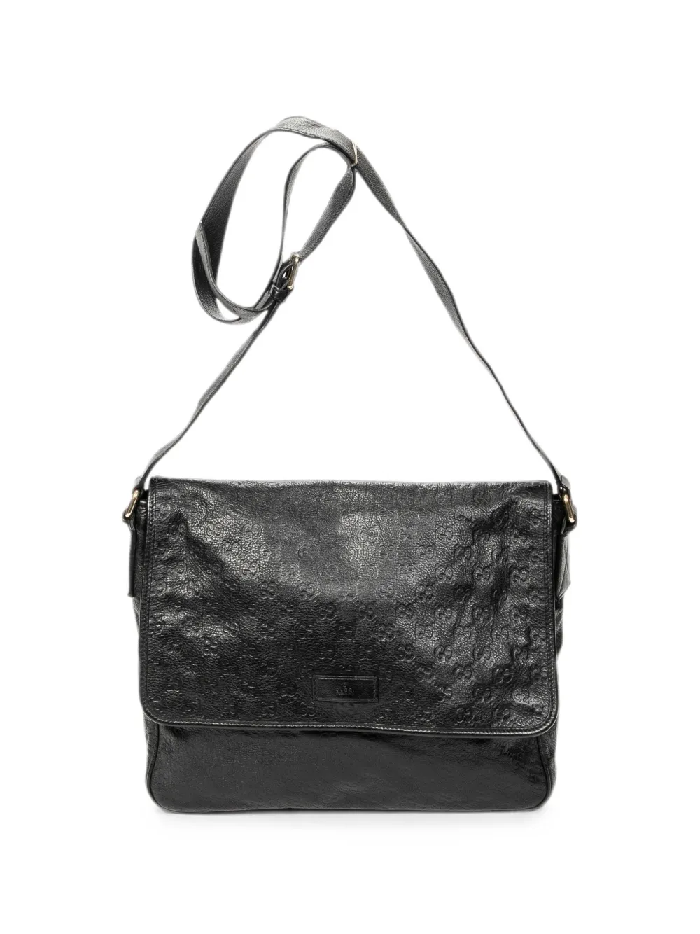 Gucci Pre-Owned large Guccissima messenger bag - Schwarz