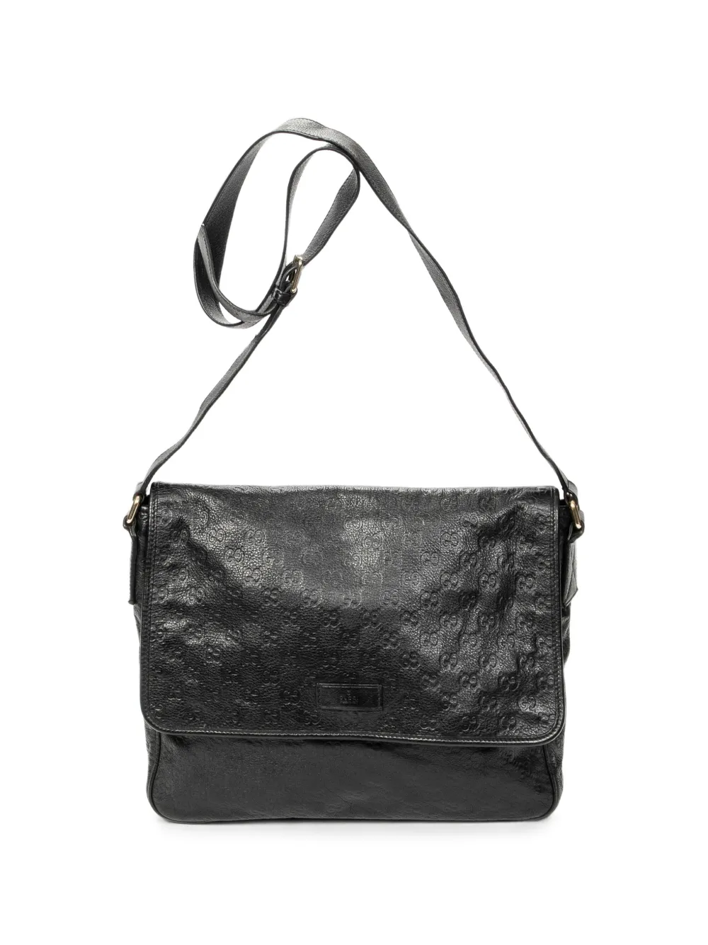 Gucci Pre-Owned large Guccissima messenger bag - Nero