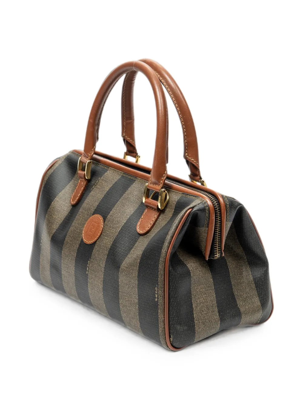 Fendi Pre-Owned Kleine Pequin Boston handtas Zwart