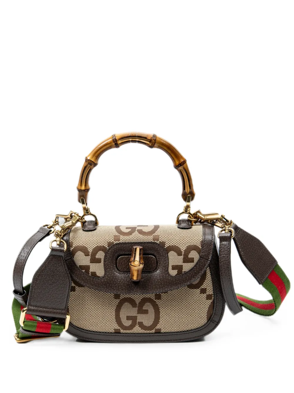 Gucci Pre-Owned 1947 Bamboo flap tote bag - Toni neutri