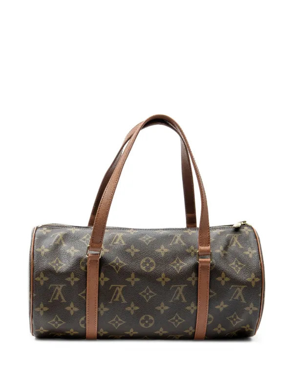 Louis Vuitton モノグラム パピヨン ハンドバッグ ブラウン Louis Vuitton Pre-Owned パピヨン モノグラム ハンドバッグ