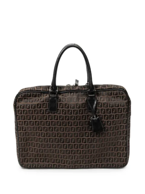 Fendi Pre-Owned Zucca print laptop bag