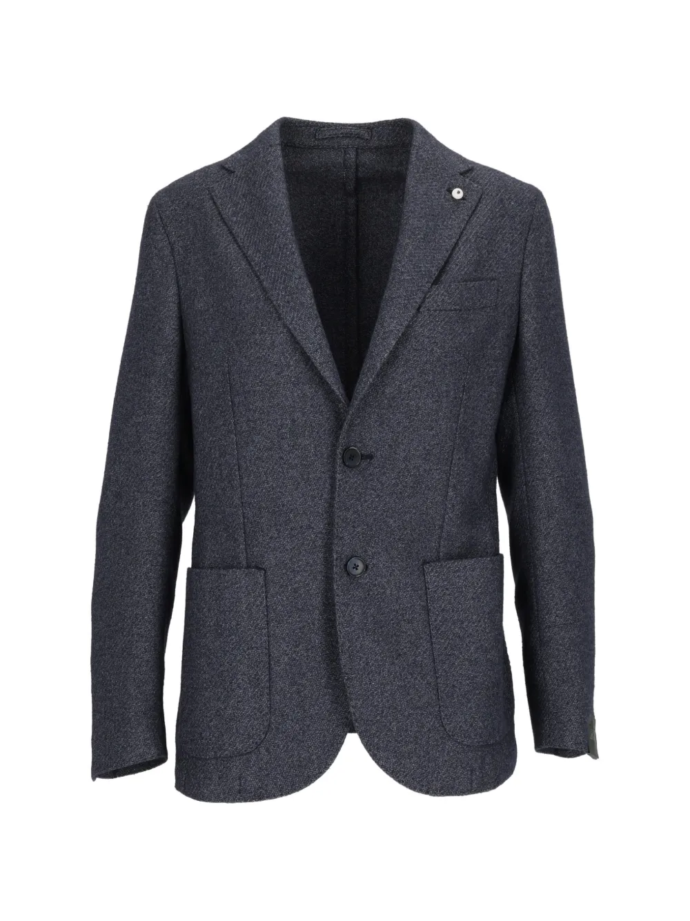 L.B.M. 1911 single-breasted notched-lapels blazer - Grigio