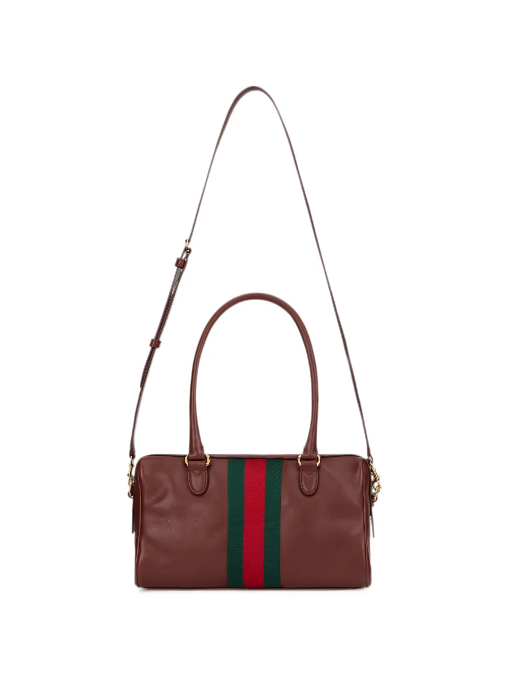 Gucci Medium Borsetto schoudertas met Horsebit-detail en Web-streep Bruin