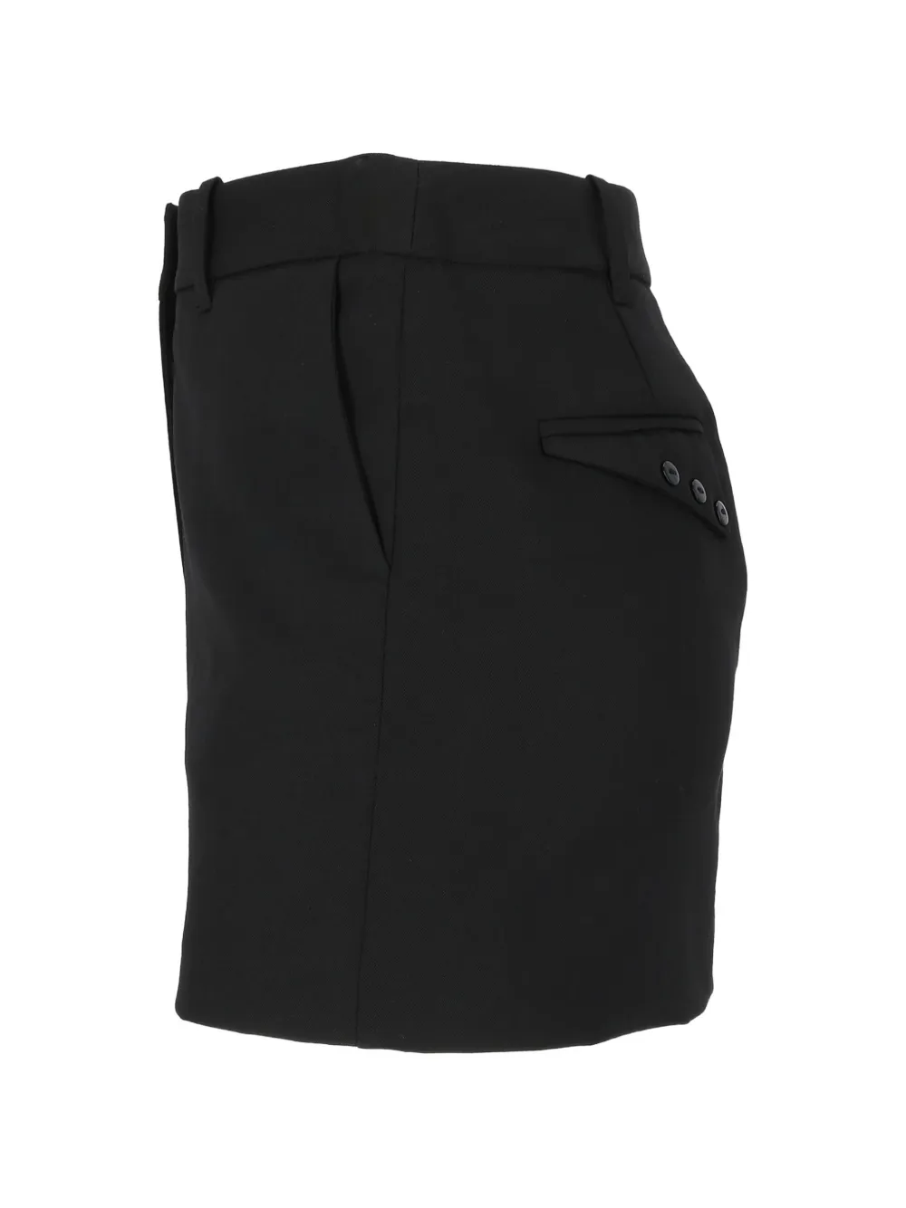 Elisabetta Franchi Mini-rok met klepzak en knopen Zwart
