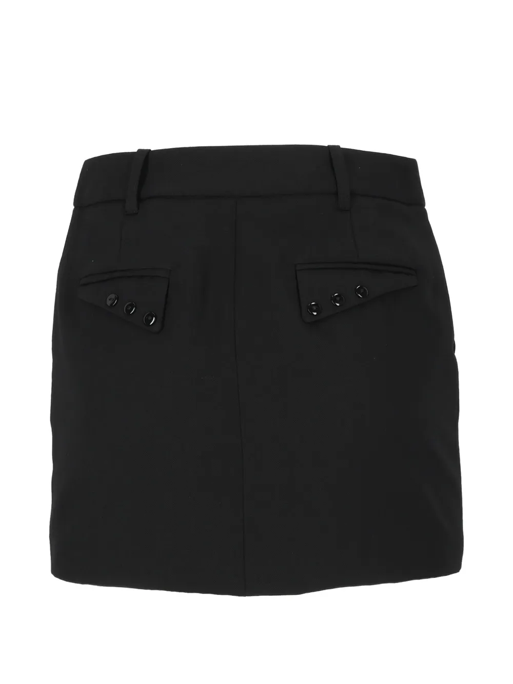 Elisabetta Franchi Mini-rok met klepzak en knopen Zwart