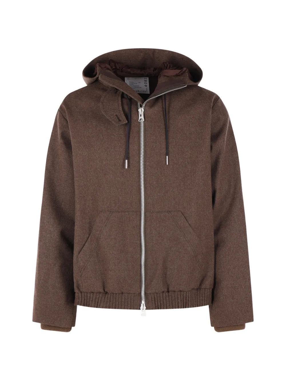 sacai hooded zip-up jacket