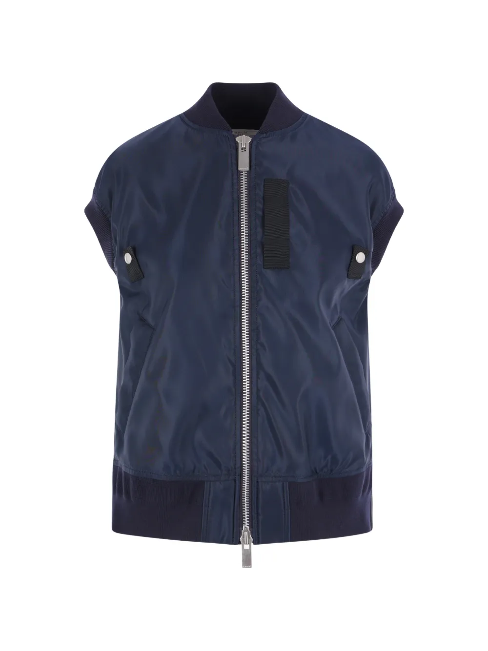 Sacai Zip-up Vest In Blue