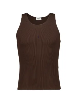 Saint Laurent Cassandre タンクトップ | ブラウン | FARFETCH JP