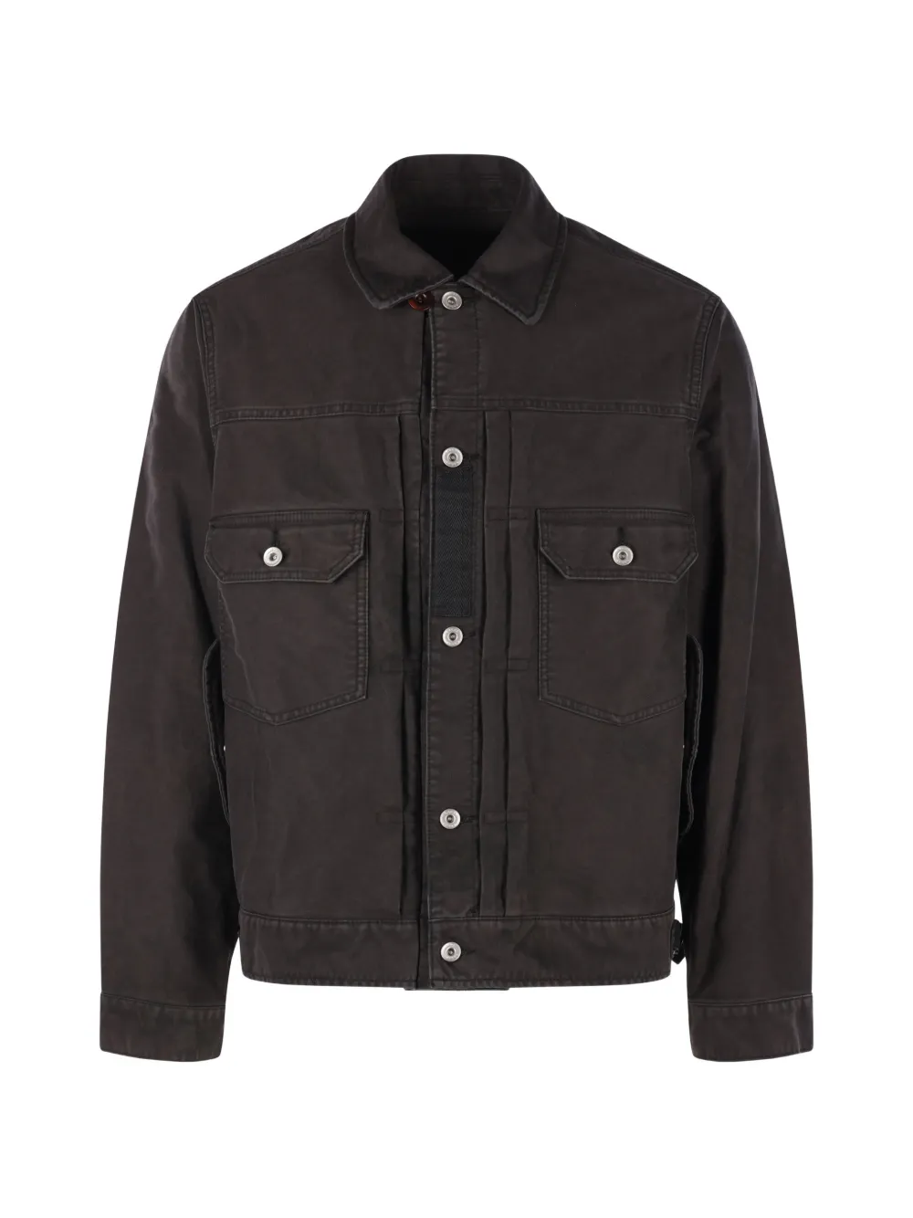 sacai button-fastening denim jacket