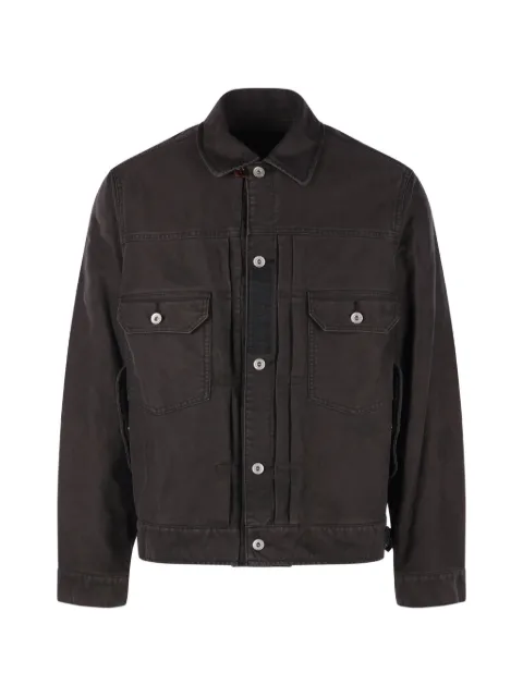 sacai button-fastening denim jacket