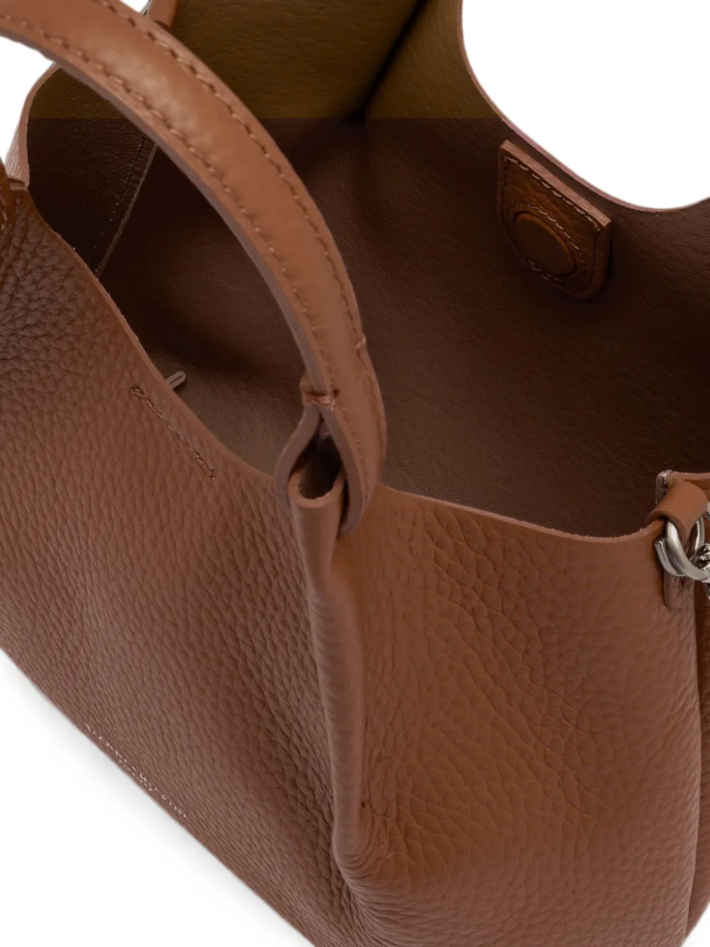 GIANNI CHIARINI Medium Dua schoudertas van bewerkt leer Bruin