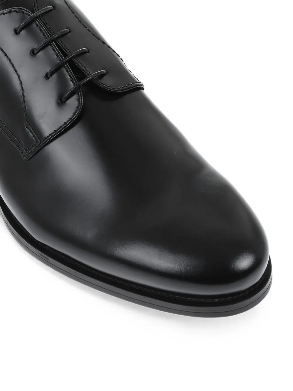 Santoni leather Derby shoes Zwart