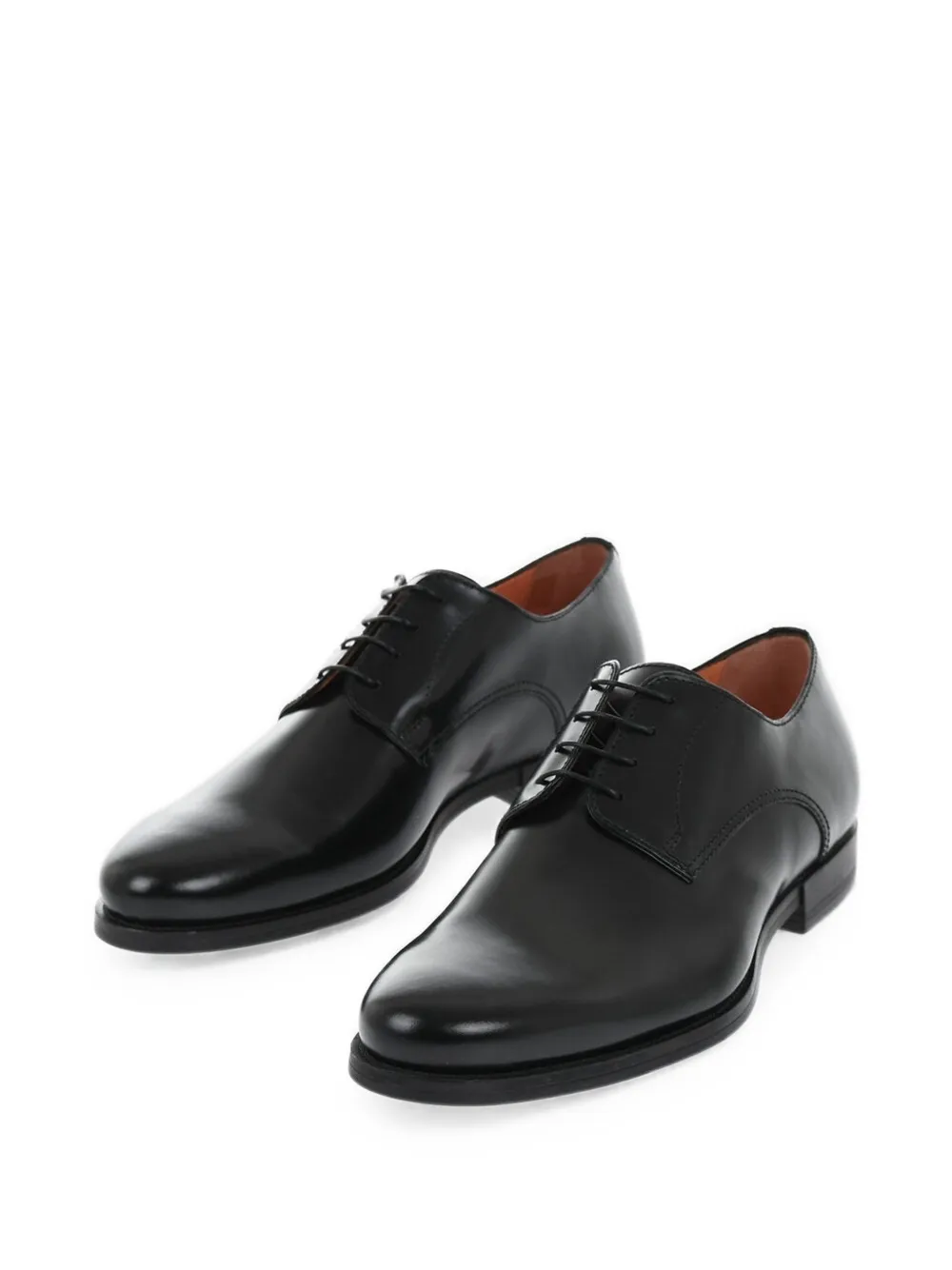 Santoni leather Derby shoes Zwart