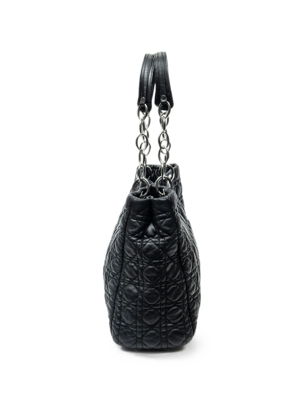 Dior Pre-owned Medium Quilted Tote Bag in Black, view 5