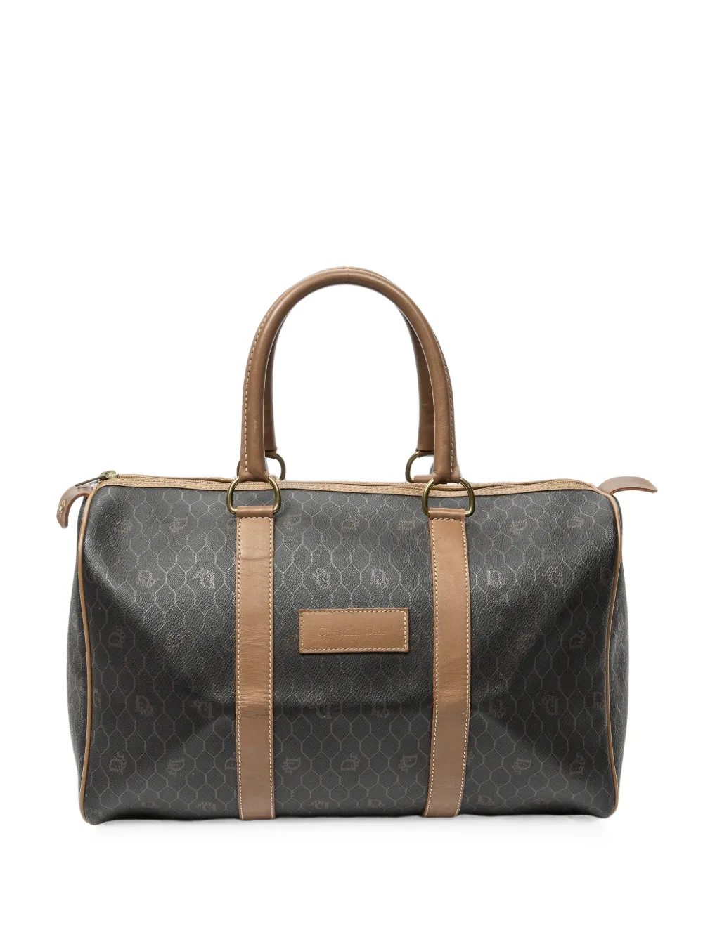 Christian Dior Pre-Owned small Boston zip-up luggage - Braun
