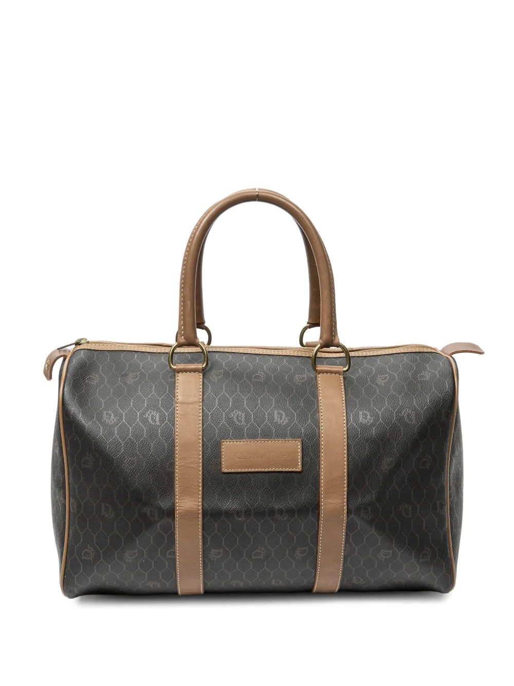 Christian Dior Pre-Owned small Boston zip-up luggage - Braun