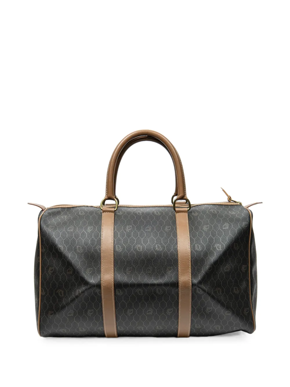 Dior Pre-owned Medium Boston Honeycomb-pattern Luggage in Brown, view 2