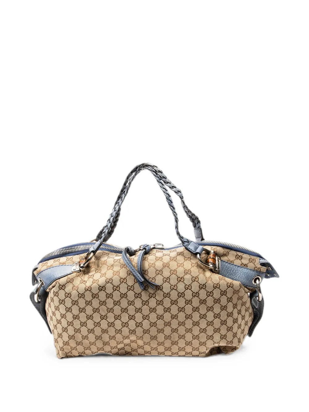 Gucci Pre-Owned large Bamboo Bar Boston shoulder bag - Nude