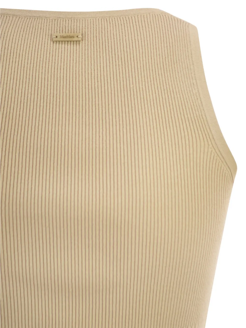 Max Mara Ghiro ribbed-knit tank top Beige