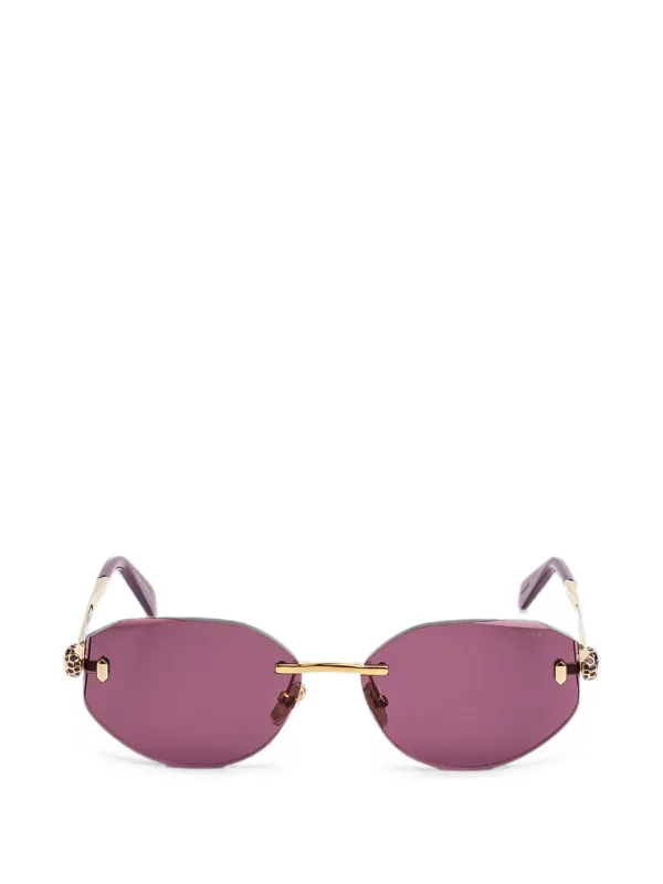 Bvlgari Serpenti Geometric-frame Sunglasses in Gold