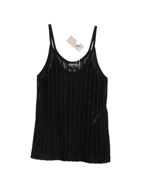 TOM FORD sequin-embellished ribbed-knit top