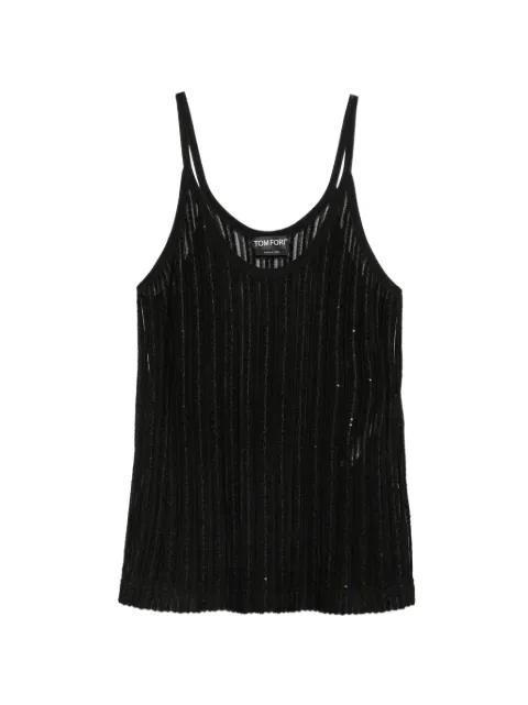 TOM FORD top bordado con lentejuelas