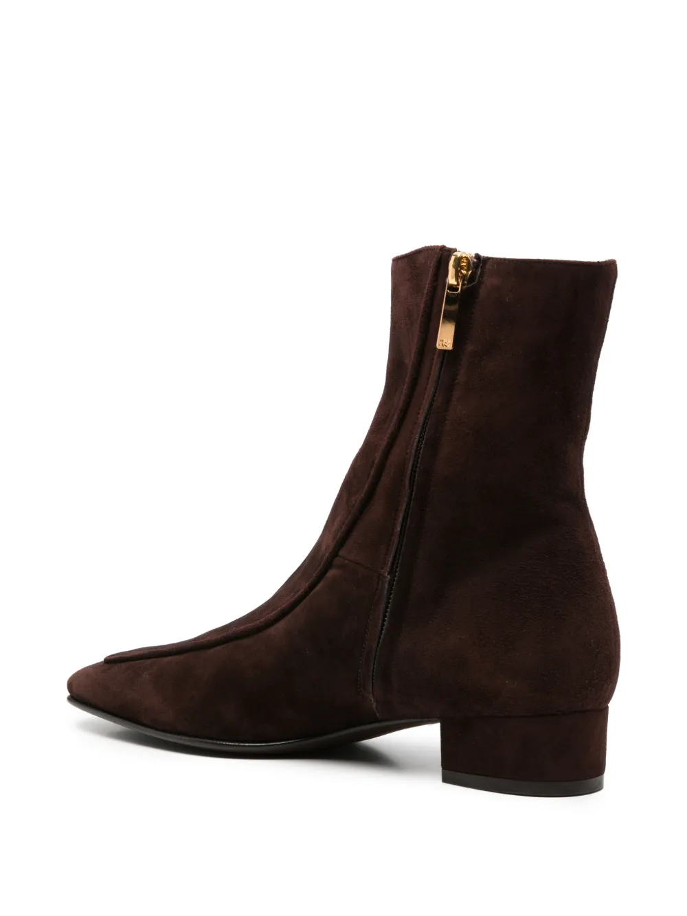 Herbert Levine Shadow Ban Ankle Boots in Brown, view 3