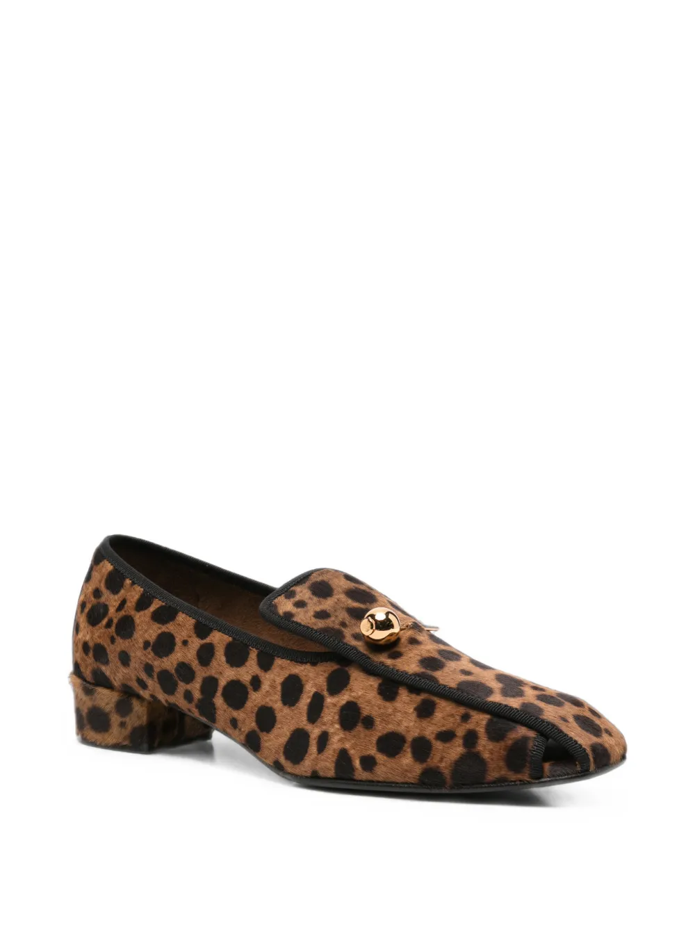 HERBERT LEVINE Show Time Leopard-print Loafers in Brown, view 2