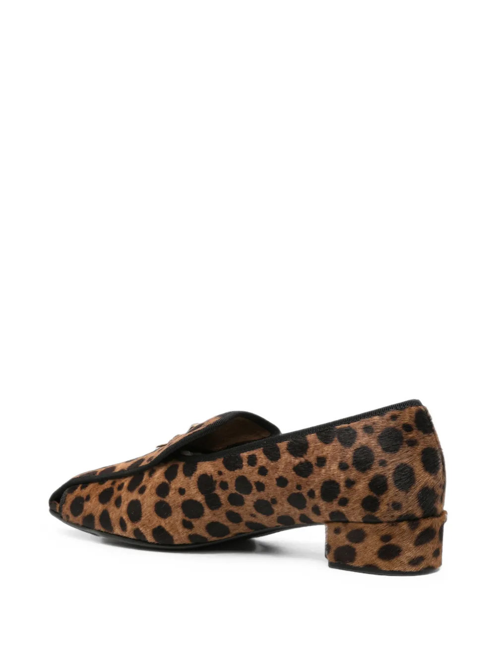 HERBERT LEVINE Show Time Leopard-print Loafers in Brown, view 3