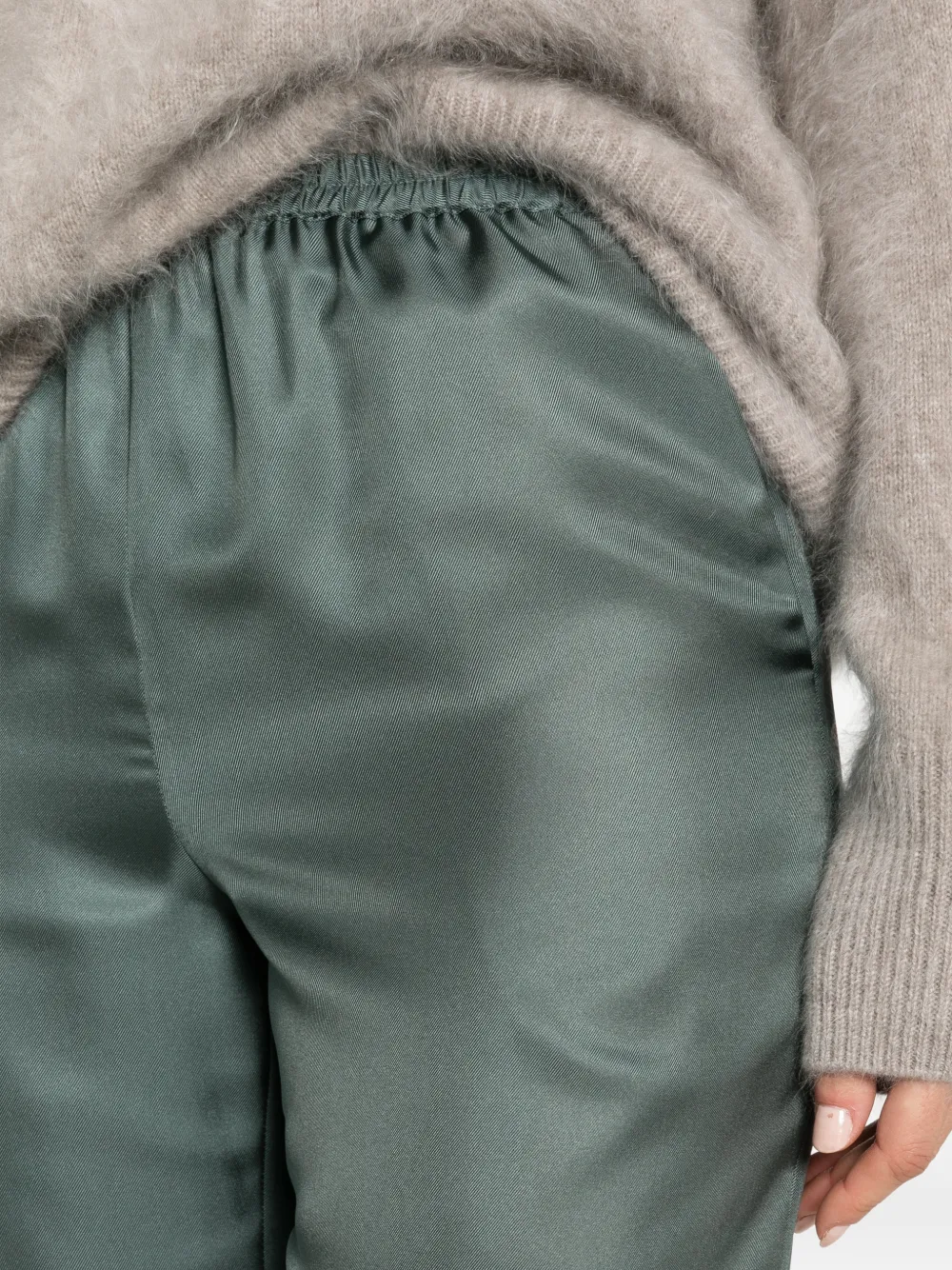 LouLou de Saison Alera broek met wijde pijpen Groen