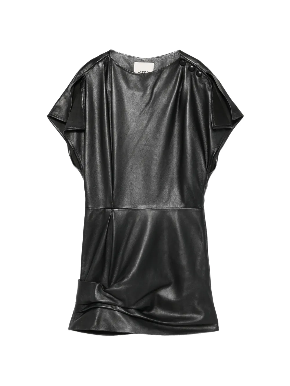 ISABEL MARANT robe courte Alia en cuir - Noir