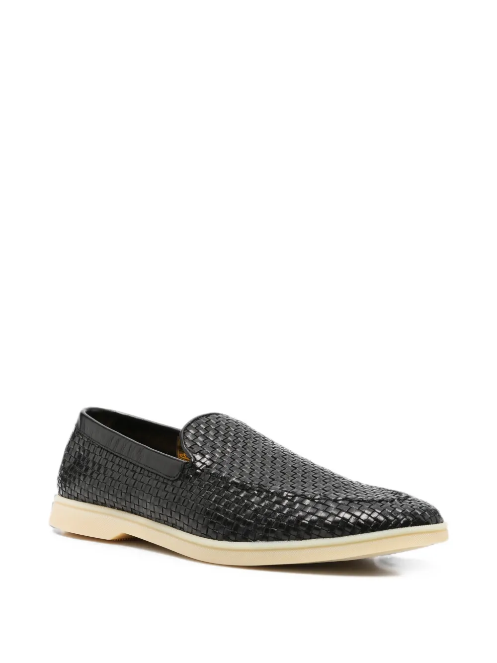 Henderson Baracco leather loafers Zwart