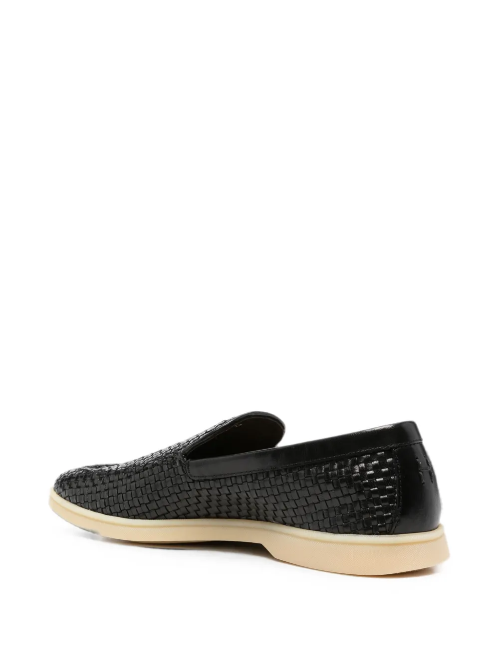 Henderson Baracco leather loafers Zwart