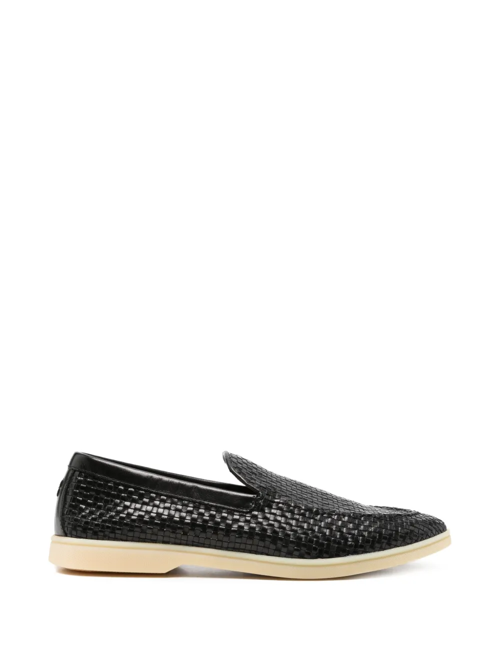 Henderson Baracco leather loafers Zwart
