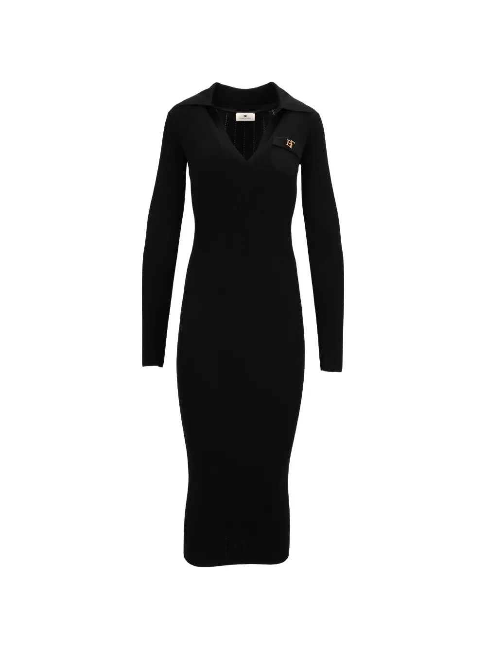 Elisabetta Franchi knit dress with openwork embroideries - Schwarz