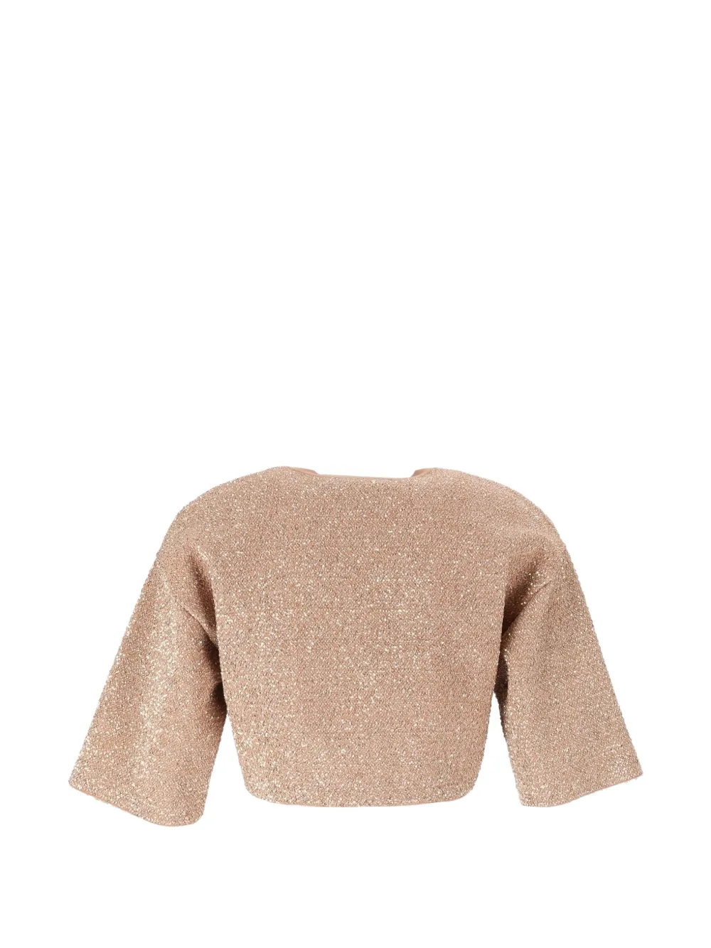 Elisabetta Franchi Gebreide top met pailletten Beige