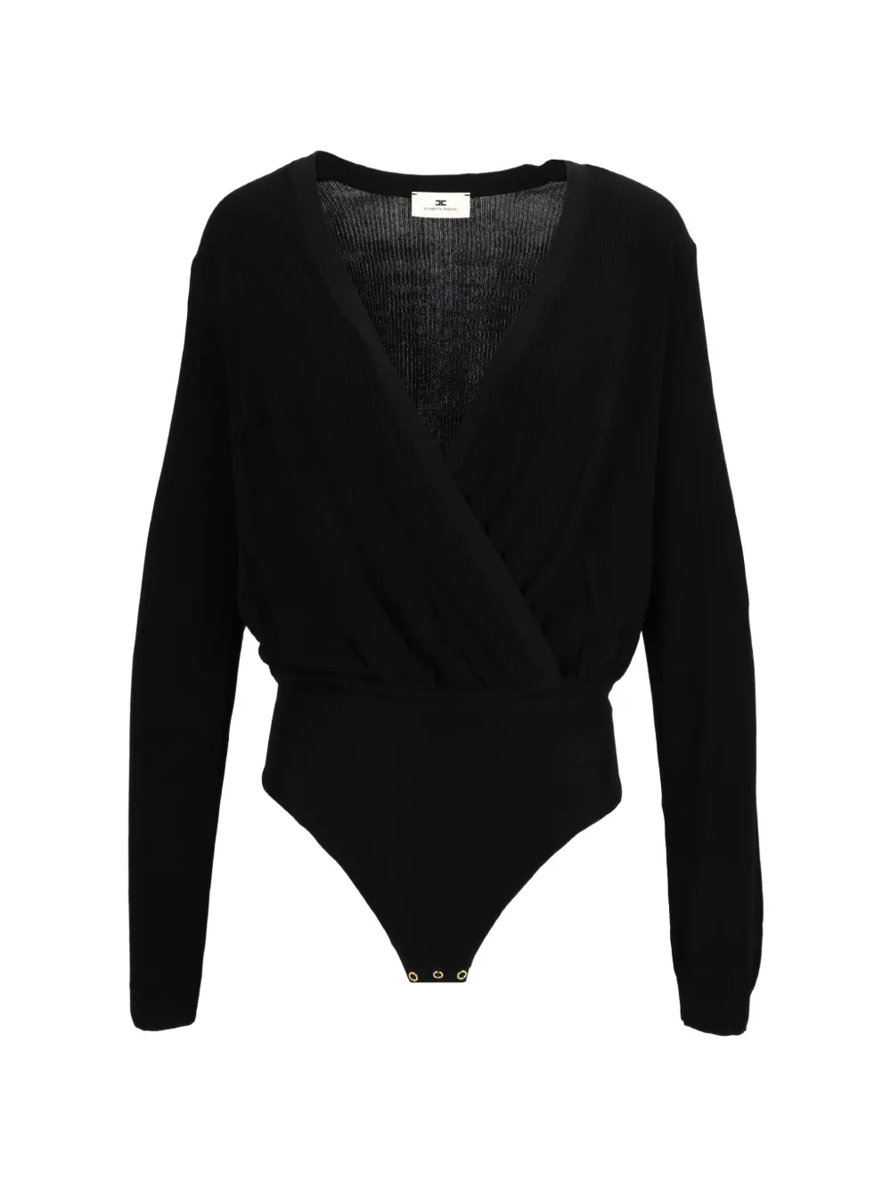 Elisabetta Franchi ribbed wrap-style bodysuit