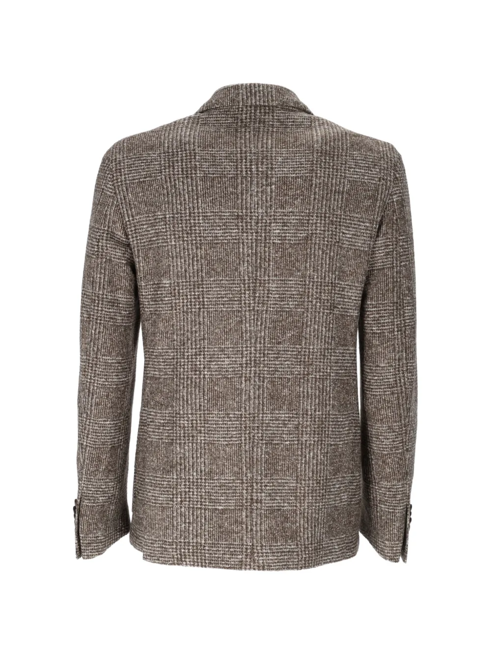 BRANDO double-breasted Prince of Wales-check blazer Bruin