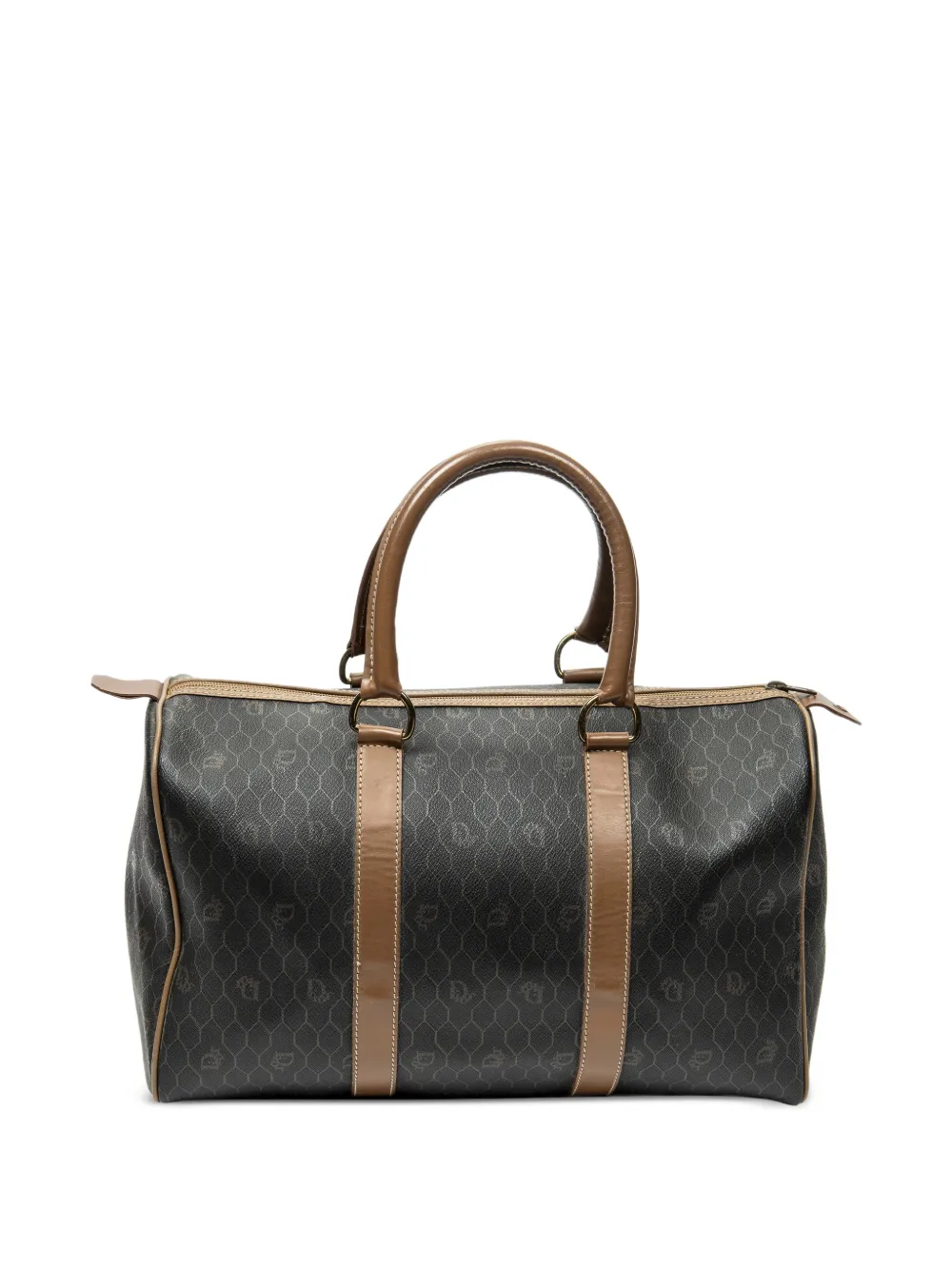 Christian Dior Pre-Owned Honey-comb Boston Handbag | Grey | FARFETCH