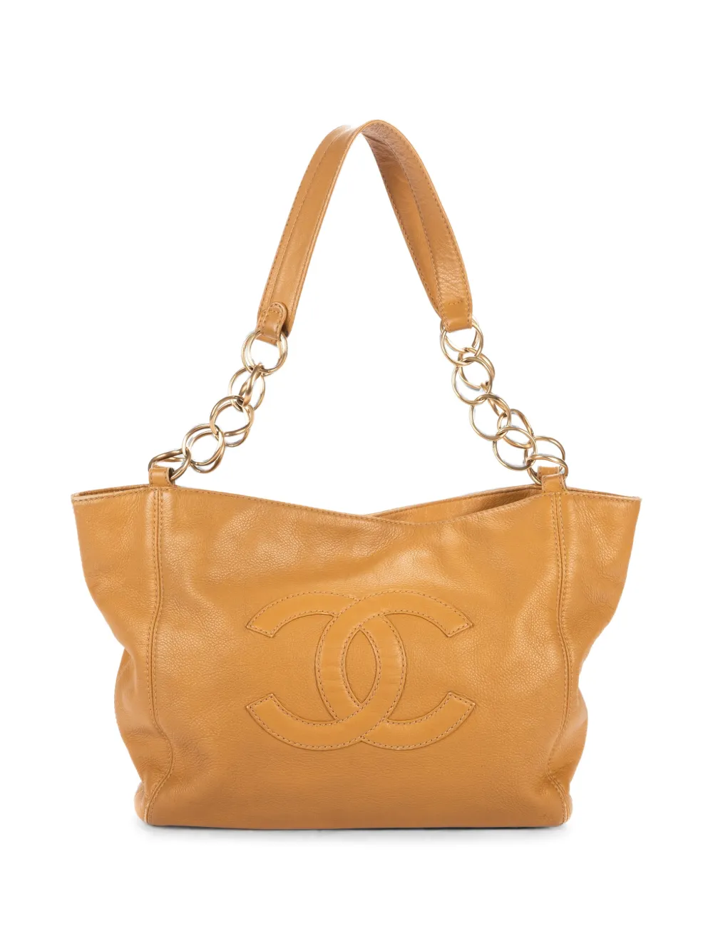 CHANEL Pre-Owned interlocking-CC shoulder bag - Marrone