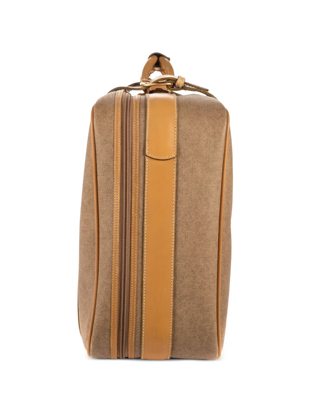 Gucci Pre-Owned Koffer met Web-streep en logoplakkaat Beige