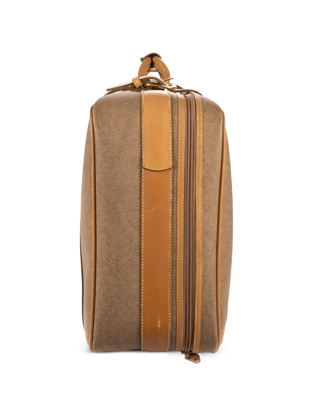 Gucci Pre-Owned Koffer met Web-streep en logoplakkaat Beige