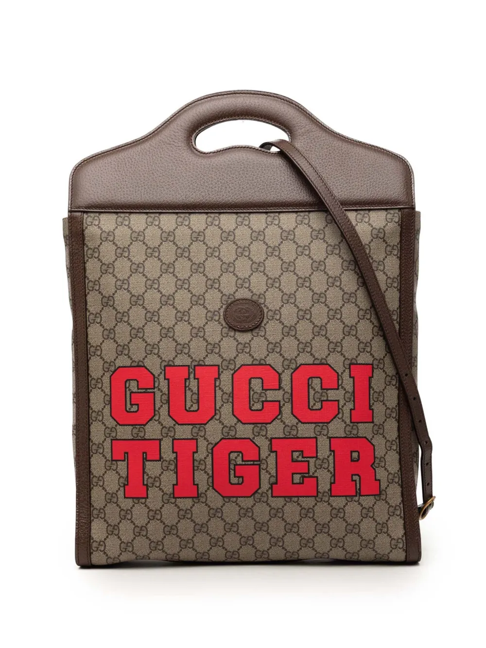 Gucci Pre-Owned 2000-2015 GG Supreme Web Tiger satchel - Toni neutri