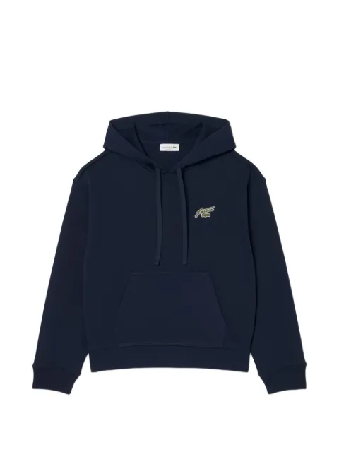 Lacoste hoodie con parche del logo y cordones