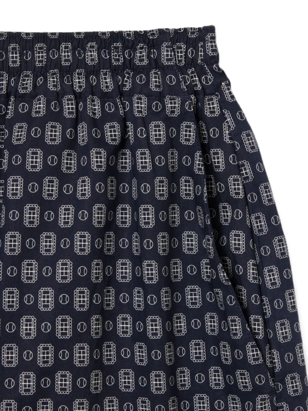Lacoste Oversized shorts met print Blauw